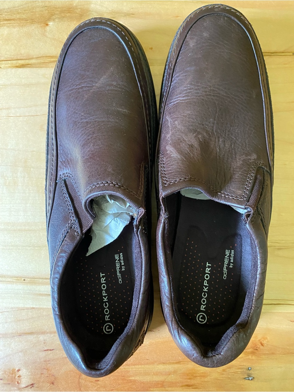 Rockport Men’s Brown Leather Slip-On Loafers